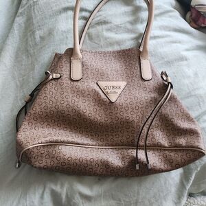 GUESS Women's Signature Logo Tote Bag in Light Brown